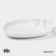 Porcelain dish with magistro sauce "Blanche. Strawberries ", d = 25 cm, white color