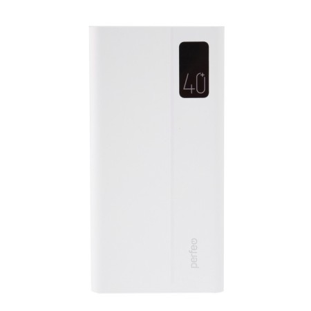 External battery Perfeo Mountains PF_D0160, 40000 mAh, 4 USB, 3A, fast charging, white-3