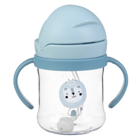 Drill - children's impotion with silicone tube, 250 ml., With handles, blue color-9