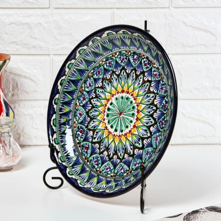 Largan Rishtan ceramics "Patterns", 25 cm, blue, mix-2