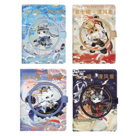 Gift notebook, A6+, 132 sheets, color block, with a curly refrain, on the magnet "cat", mix