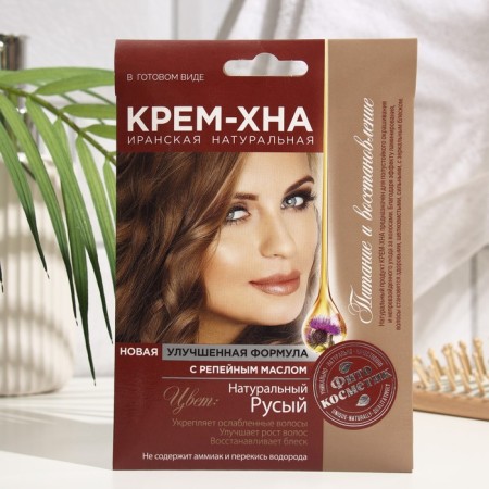 Cream-Khna in the finished form natural blond with burdock oil, 50 ml