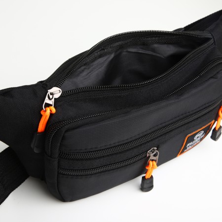 Lightning waist bag, 3 outer pockets, black color-5