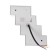 Facade lamp "Ray", FSD-012, 8 W, 3000K, 4 rays, IP65, 220 V, metal, white