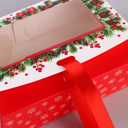 New Year's folding box "Happy New Year" 16.5 x 12.5 x 5 cm, New Year-2