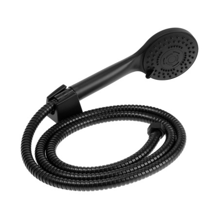 Bath mixer Zein Z4052, pour 30 cm, cartridge 40 mm, with shower set, black/chrome-9