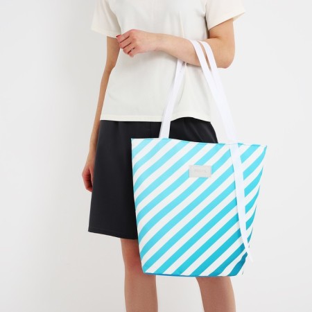 Bag Women's Beach Nazamok, in a strip, 39x32 cm, Blue-8