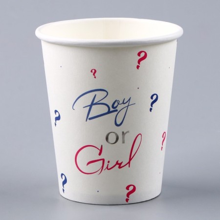 A one -time paper glass "Boy or Girl", 250 ml-1
