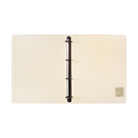 Folder on 4 rings A4, Calligrata, 40 mm, 700 μm, panoramic, with facial pockets, white-4