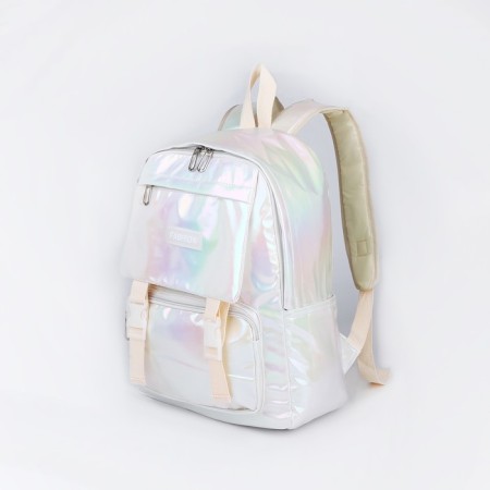 Youth backpack from lightning textiles, 4 pockets, white color