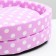 Round Lowcost STM-30, 40 x 40 x 12, Siren, lilac with white peas