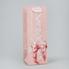 Gift package for a bottle, packaging, “bottle for you”, 9 x 25 x 8.9 cm