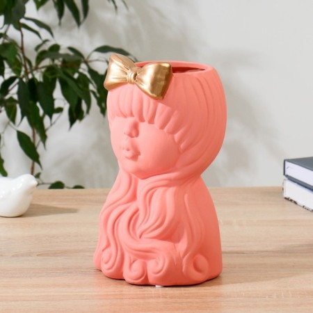 Vase Ceramics "Charm" h = 22 cm, d = 8cm pink-1