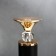 Summary Metal for 1 candle "Column with crystals" black with gold 36x12x12 cm