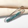 Pins "party" rhinestones, 7 cm, blue color in silver