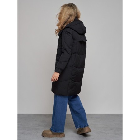 Coat insulated winter female, size 48, black color-23