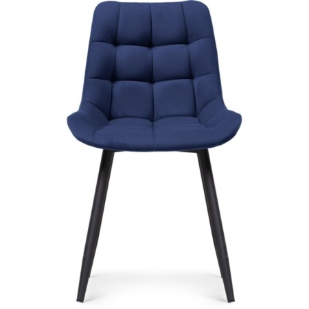 SHELS on a metal frame Chelsea Metal/velor, black/blue 50x60x80 cm-1
