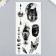 Tattoo on the body Black "Wolf and King of Beasts" 19x9.5 cm