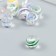Plastic beads "Transparent balls with colored strip" set 20 grams mix d = 1.6 cm