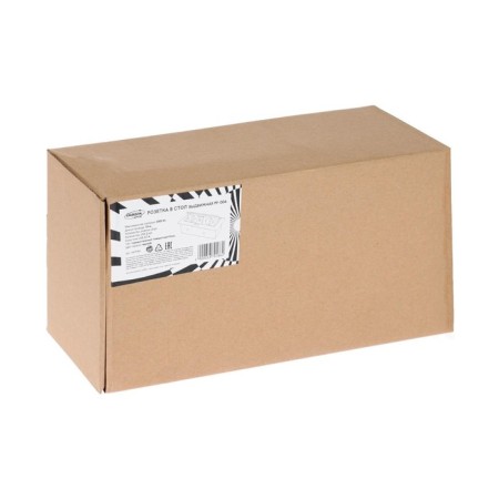 Luazon Lighting, 16 A, double, in the table, 2xUSB, 2.1 A, black-4