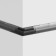 External Corner Connector for the built-in track system Technical tra004OCL-22B, 10x10x8.5 cm, black color is black