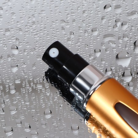 Perfume atomizer, with a spray, 10 ml, golden color-3