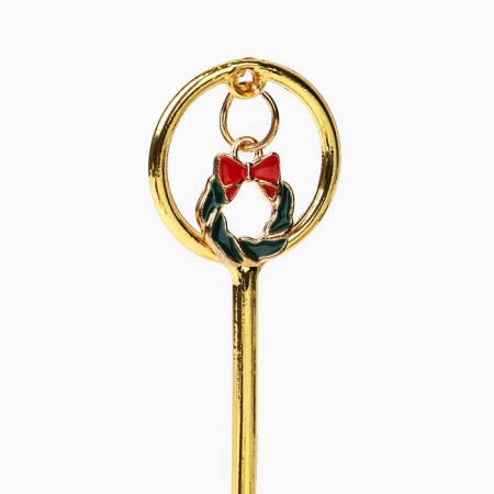 A teaspoon spoon with a suspension "Happy New Year", 11.5 x 2 cm-4