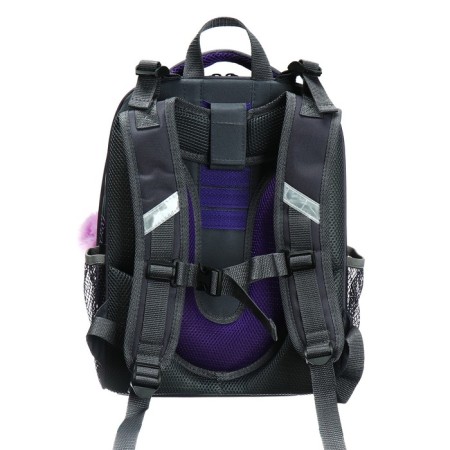 School backpack 38 x 30 x 16 cm, ergonomic back, stavia "cat and feathers", blue-4
