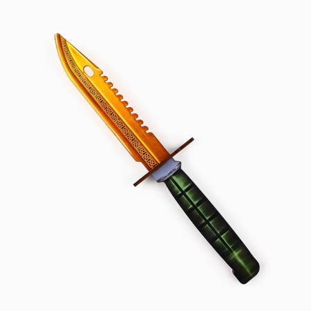 Wooden weapons, children's souvenir "gold", knife bayonet, 29 x 7 cm-1