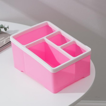Homemade little things stand, 4 sections, 18 × 14.5 × 9.5 cm, color mix-2