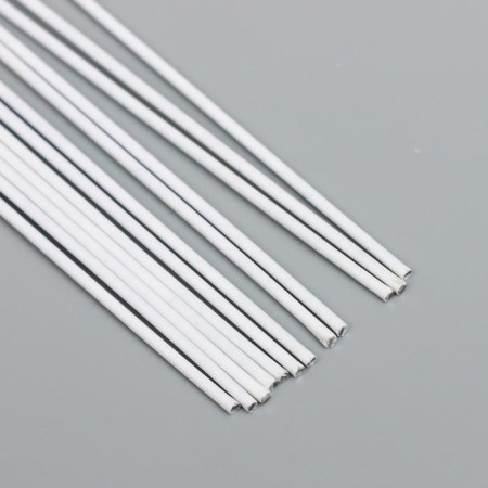 Wire for creativity "Blumentag" 1.2 mm, 12 pcs, 40 cm, in a plastic braid, white-1