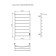 Electric towel "Sanprise" Classic P8, 500x800 mm, shelf, left/right, chrome