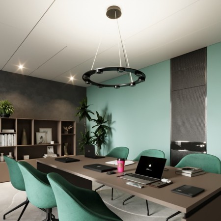 Lumber of the suspended Odeon Light. Turman, 75W, LED, 1590x800x800 mm, black color-2