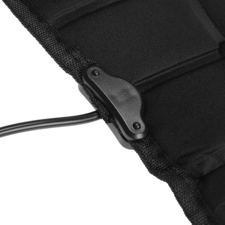 Torso heated cape, 12 V, regulator, 95 × 50 cm, wire 130 cm, black-6