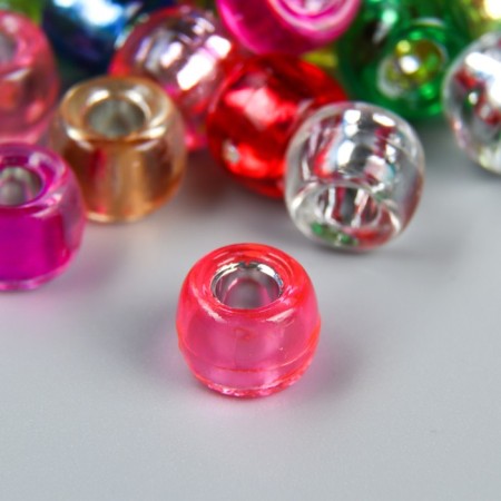 Beads for creativity plastic "Color cylindrics" set 20 grams 0.6x0.9x0.9 cm-1