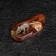 Souvenir "Koshelkaya mouse", brass, amber, 1.5x3 cm