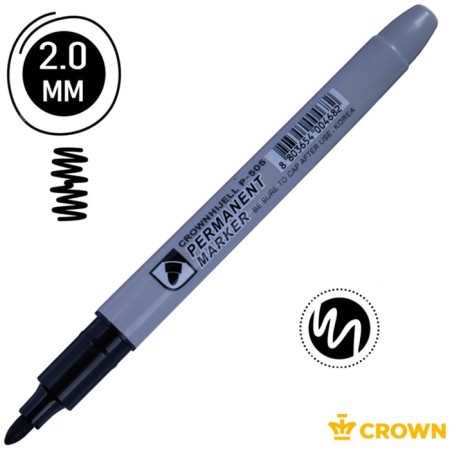 Permanent marker 2.0 mm, Crown Multi Marker Slim, bullet, black-3