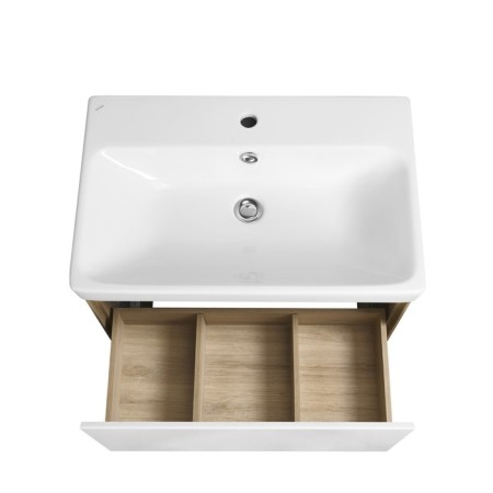 Tumbling under the Aquaton Liberty shell, 70 cm, 1 box, color of oak Elvezia, white glossy-1