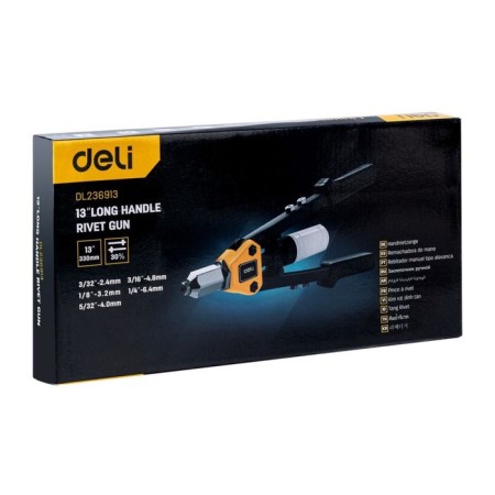 Two -armed riveter Deli DL236913 98414, rivets 2.4/3.2/4.0/4.8/6.4 mm, 330 mm-1