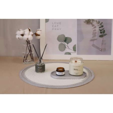 Serving napkin on the table "Lana", d = 38 cm, white color-4