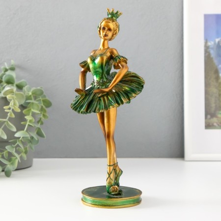 Polystone souvenir "Ballerina in a crown with a flower. Open to bow" 25.4 cm
