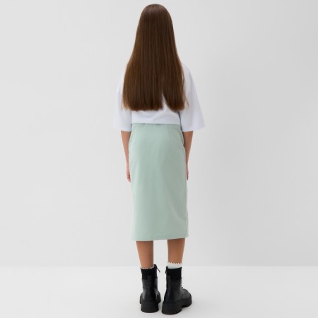 Minaku girl skirt: jeans collection, mint color, height 158 ​​cm-3