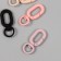 Carabiner Metal with a ring "Oval. Matte pastel" MIX 3.8x1.6 cm