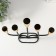 Summary Metal for 5 candles "Neptune" black with gold 20.6x5.7x25.8 cm
