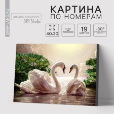 Picture on numbers on a canvas with a subframe 