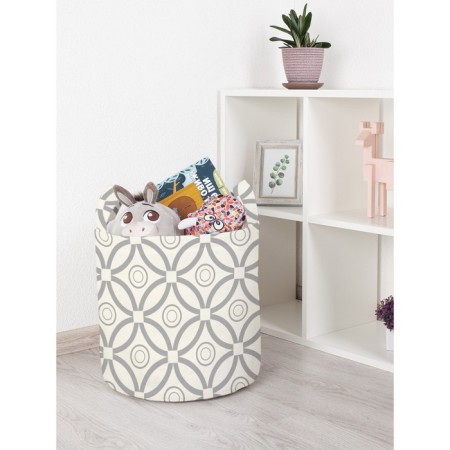 Basket for toys "Lepestorous circles, size 35x35 cm