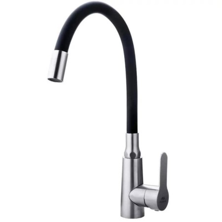 Fashun A54301-7 kitchen mixer, single-leaf, flexible surge, stainless steel, satin, black
