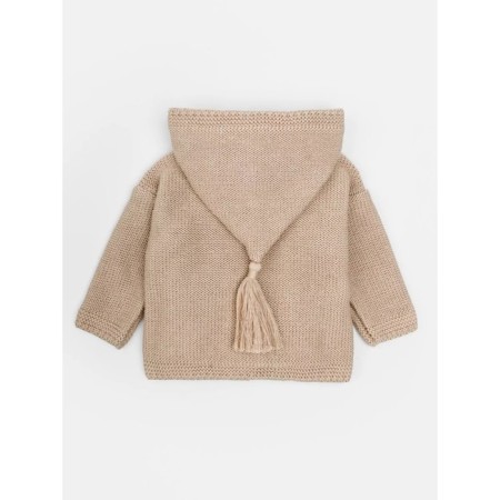 Sweater Children's Knitted Amarobaby Brush, height 80 cm, beige color-12