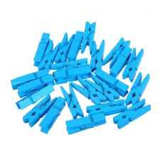 A set of clothespins for decor 24 pcs., Blue - 3.5 cm