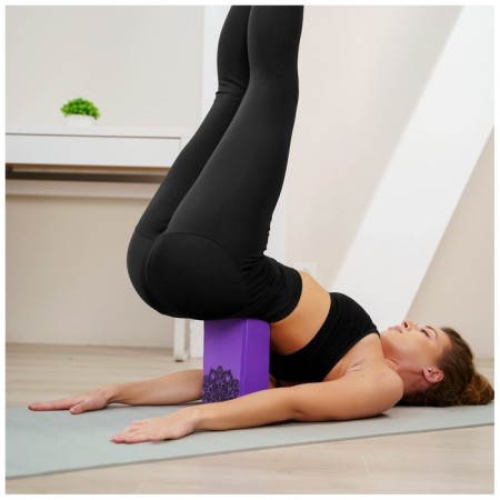 Sangh yoga block, 23 × 15 × 8, purple color-5